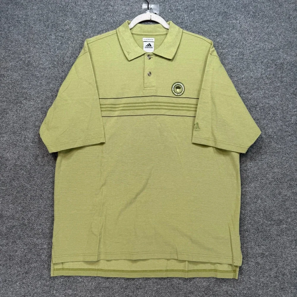 Adidas Polo Shirt Men Large Green 85th PGA Championship Oak Hill Golf‎ Sport Top